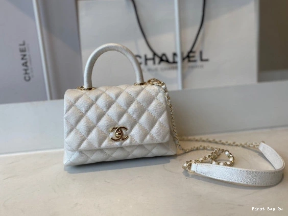 Firstbag Ru WITH BAG MINI CHANEL HANDLE FLAP TOP 0813